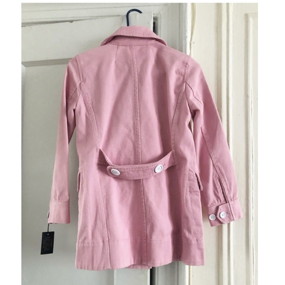 NWT JCrew Pink Pea Coat in heavyweight cotton twill Sz 00P - Picture 3 of 10